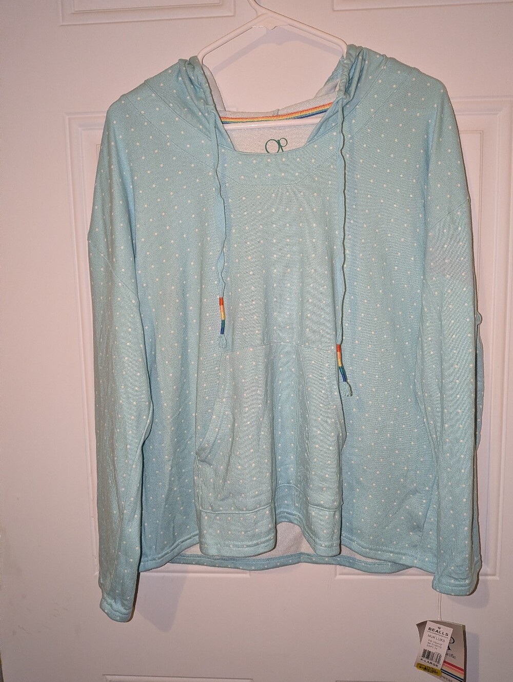 OP Light Aqua Polka Dot Hoodie